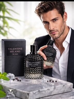 Valentine For Men 100ml 3.4 FL oz LARGE BOTTLE FACTORY SEALED BOX